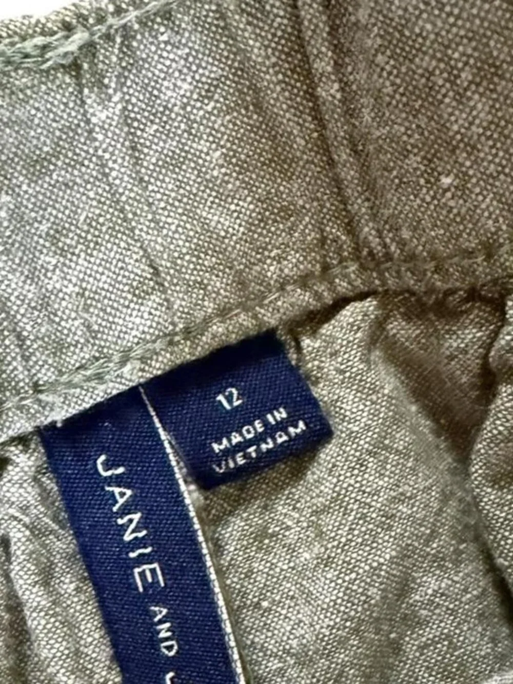 Janie and Jack Cotton/Linen Drawstring Shorts, Size 12